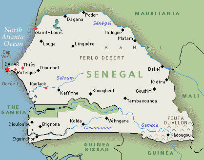 Senegal carte